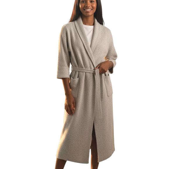 Peruvian Connection Alpaca Duster Cardigan Sweater Gray Open Front Women's XS - Picture 1 of 5